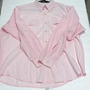 Orvis Long Sleeve Button Down Size XL Pastel Pink C8